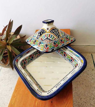 Picture of Handmade Authentic Berber TAGINE - Ceramic Cooking and Serving Tagine - CUSTOMIZABLE Dining And Serving Tagine - Ceramic Handmade Cooking