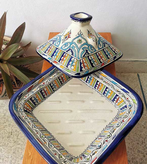 Picture of Handmade Authentic Berber TAGINE - Ceramic Cooking and Serving Tagine - CUSTOMIZABLE Dining And Serving Tagine - Ceramic Handmade Cooking