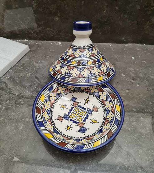Picture of Handmade Authentic Berber TAGINE - Ceramic Cooking and Serving Tagine - CUSTOMIZABLE Dining And Serving Tagine - Ceramic Handmade Cooking - copy