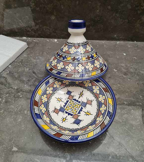 Picture of Handmade Authentic Berber TAGINE - Ceramic Cooking and Serving Tagine - CUSTOMIZABLE Dining And Serving Tagine - Ceramic Handmade Cooking