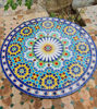 Picture of Handmade Outdoor Coffee Table - Complicated Mosaic Pattern Table - Bistro Mosaic Table - Zellige Mosaic Table - Handmade Mosaic Art