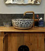 Picture of Handpainted Gray & white Bathroom Vessel Sink