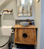 Picture of Handpainted Gray & white Bathroom Vessel Sink