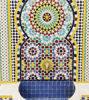 Picture of Handcrafted Moroccan Mosaic Wall Water Fountain - Rustic Mid Century Fountain for Garden & Patio
