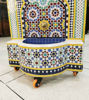 Picture of Handcrafted Moroccan Mosaic Wall Water Fountain - Rustic Mid Century Fountain for Garden & Patio