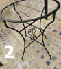 Picture of Mid Century Modern Mosaic Table - Custom Your Table's Colors And Height - Coffee Zellige Table