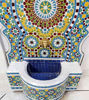 Picture of Handmade Moroccan Outdoor Wall Fountain – Rustic Mosaic Garden & Patio Water Feature | Mid Century Wall-Mount Fountain