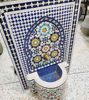Picture of HUGE Garden Patio Rustic Outdoor Wall Water Fountain - Outdoor Indoor Mid Century Fountain - Mosaic Artwork - Handmade Wall Fixable Fountain