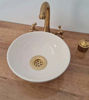 Picture of Minimalist Hand-Painted Ceramic Vessel Sink | Moroccan Handmade Washbasin Bowl | Modern Bathroom Countertop Basin