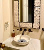 Picture of Boho Chic Hand-Painted Moroccan Ceramic Vessel Sink – Artisan Irregular Bowl Washbasin