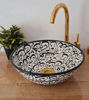 Picture of Mid Century Modern Bowl Sink - Bathroom Vessel washbasin - Arabic Calligraphy Design