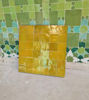 Picture of Mustard Yellow Terracotta Zellije "36 50 x 50mm Tiles" 14" x 14" Pannel, Handmade Bathroom Kitchen Tiles Straight Edge Ceramic Singular Tile