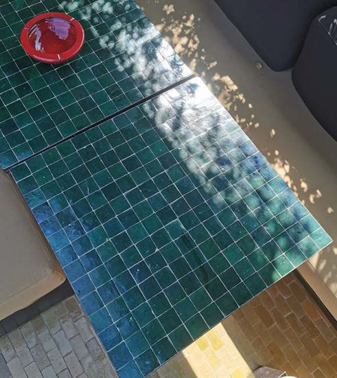 Picture of Emerald Green Coffee Table - Mosaic Side Table