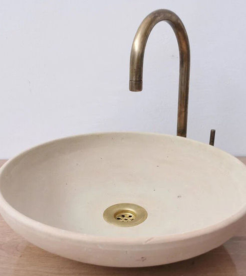 Picture of Raw Natural Beige Bathroom Sink