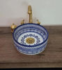 Picture of Blue Mid Century Modern Bowl Sink - Bathroom Vessel washbasin - KARO Design