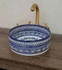 Picture of Blue Mid Century Modern Bowl Sink - Bathroom Vessel washbasin - KARO Design