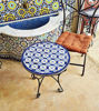 Picture of Shades Of Blue And White Mosaic Table for Indoor & Outdoor, Handmade Mosaic Art