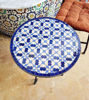 Picture of Shades Of Blue And White Mosaic Table for Indoor & Outdoor, Handmade Mosaic Art