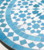Picture of Turquoise Mosaic Bistro Table – Handcrafted Round Patio Table for Indoor & Outdoor Use