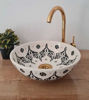 Picture of Solid White Bathroom Sink - B&W Bathroom Decor