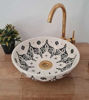 Picture of Solid White Bathroom Sink - B&W Bathroom Decor