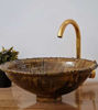 Picture of Rustic Farmhouse Bathroom Sink - Honey Tamegroute Design -