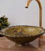 Picture of Rustic Farmhouse Bathroom Sink - Honey Tamegroute Design