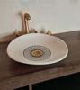 Picture of Minimalist Hand-painted Ceramic Vessel Sink, Handmade Irregular Bowl Washbasin, Bathroom Vessel Sink, Mid Century Modern Bathroom Design