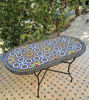 Picture of CUSTOMIZABLE Oval Mosaic Table - Crafts Mosaic Table - Mosaic Table Art - Mid Century Zellige Table - Handmade For Outdoor & Indoor - GIFT