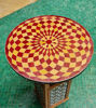 Picture of Red & Yellow Zellige Color Table TOP - Mid Century Modern - Outdoor Patio Furniture Table Top - Outdoor Zellije Table - Only Table Top