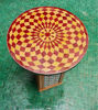 Picture of Red & Yellow Zellige Color Table TOP - Mid Century Modern - Outdoor Patio Furniture Table Top - Outdoor Zellije Table - Only Table Top