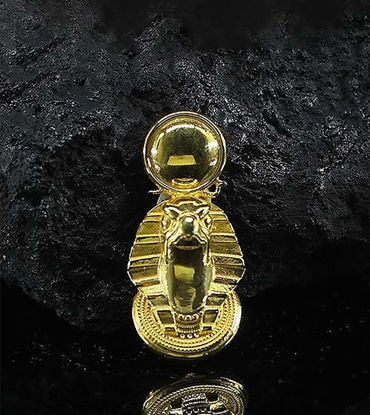 Picture of Solid Gold Bast Ancient Egyptian Goddess Pendant: Exclusive Men's Gold jewelry