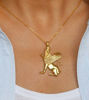 Picture of 10K 14K 18K Solid Gold Persian Winged Sphinx Necklace: A Mystical Treasure by Egyptian Rare Antiquities