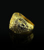 Picture of Elegant Solid Gold God Anubis and Horus Ring