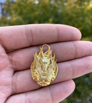 Picture of Solid Gold Seth Egyptian God Necklace