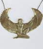Picture of Large Brass Isis Goddess Necklace, Auset Maat Egyptian Goddess Necklace, Ancient Egyptian Artifact, Spiritual Jewelry