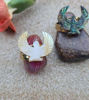 Picture of Mini Shell Isis Ring, Mini Wing Ring, Abalone, Pink & Golden Pearl with Brass, Boho Jewelry