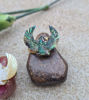 Picture of Mini Shell Isis Ring, Mini Wing Ring, Abalone, Pink & Golden Pearl with Brass, Boho Jewelry