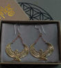 Picture of Brass Isis Goddess Earrings, Drop Earrings, Auset Maat Egyptian Goddess, Isis Jewelry