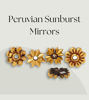 Picture of Peruvian Sunburst Mirror 5" Gold, Home Decor, Wall Art, Decorative