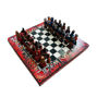 Picture of Peruvian Handmade Chess Board Game 20x20cm: Inca vs. Spanish Conquerors