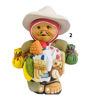 5-inch ceramic Ekeko figurine depicting a Mexican man, representing prosperity and joy in Andean folklore.