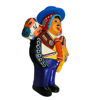 Handmade 9-inch Ekeko doll, depicting a man with a guitar, representing prosperity and positive energy in Andean culture.