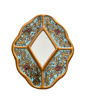 Picture of Handcrafted Floral Wall Mirror – Peruvian Cuzco Style Gold Leaf Carved Wooden Decor