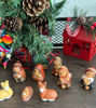 Picture of Tiny Peruvian Ethnic Nativity Scene Christmas Decor - 8 pcs set - 2" tall