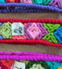 Picture of Peruvian embroidered headband. Handmade, knitted, 100% sheep wool, colorful