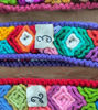 Picture of Peruvian embroidered headband. Handmade, knitted, 100% sheep wool, colorful