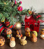 Picture of Tiny Mexican Nativity Scene Christmas Decor - 8 pcs set - 2" tall
