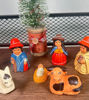 Picture of Tiny Mexican Nativity Scene Christmas Decor - 8 pcs set - 2.5" tall, Ornaments