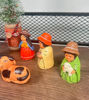 Picture of Tiny Mexican Nativity Scene Christmas Decor - 8 pcs set - 2.5" tall, Ornaments